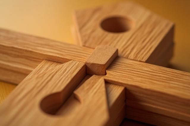 日本の伝統的な木工ジョイント。職人技とミニマリズムを表現。