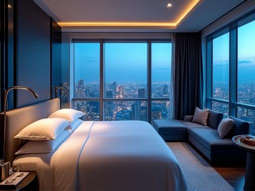 モダンラグジュアリーホテルのスイートルーム