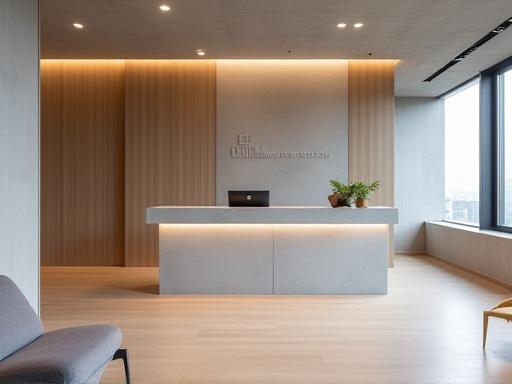 ミニマリストなオフィス受付エリア
