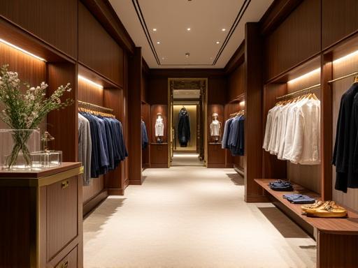 高級ブティックの洗練された内装